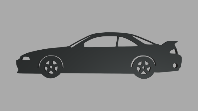 Nissan Silvia S14 Veilside Coupe 1995 Key Ring Model do druku 3D .c4d .max .obj .3ds .fbx .stl .blend 