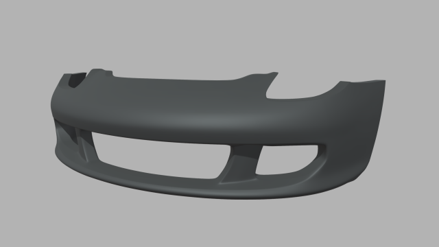 Front Bumper Porsche Carrera GT Custom Modelo 3D .c4d .max .obj .3ds .fbx .stl .blend 