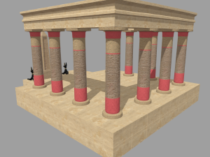 Low Poly Egyptian Temple 01 3D Model