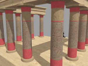 Low Poly Egyptian Temple 01 3D Model