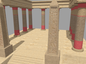 Low Poly Egyptian Temple 01 3D Model