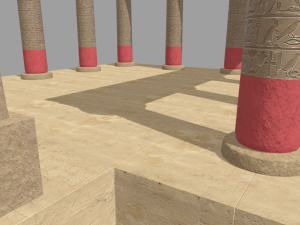 Low Poly Egyptian Temple 01 3D Model