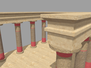 Low Poly Egyptian Temple 01 3D Model