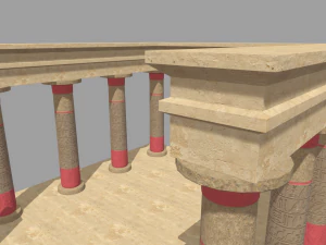 Low Poly Egyptian Temple 01 3D Model
