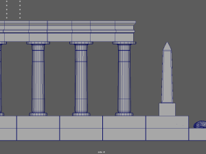 Low Poly Egyptian Temple 01 3D Model