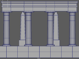 Low Poly Egyptian Temple 01 3D Model