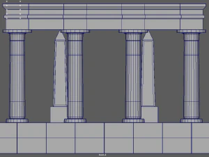 Low Poly Egyptian Temple 01 3D Model
