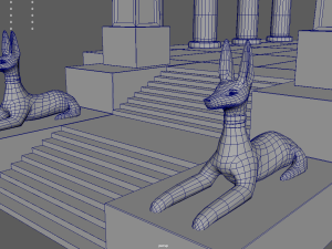 Low Poly Egyptian Temple 01 3D Model