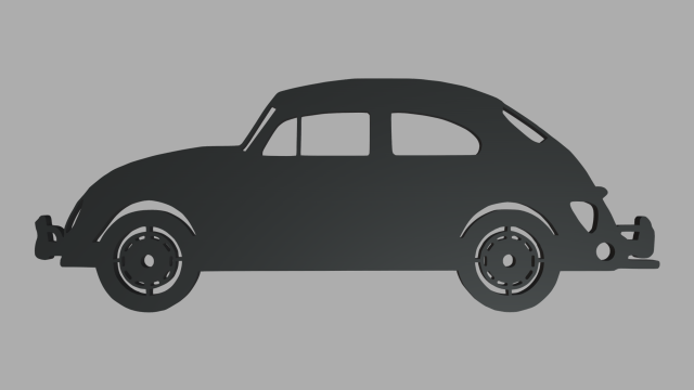 Volkswagen Beetle 1300 1965 Key Ring 3D-Druckmodell .c4d .max .obj .3ds .fbx .stl .blend 