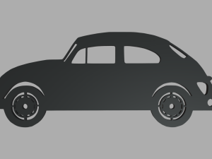 Volkswagen Beetle 1300 1965 Key Ring Modelo de impresión 3D
