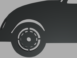 Volkswagen Beetle 1300 1965 Key Ring 3D-Druckmodell