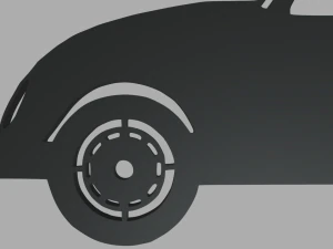 Volkswagen Beetle 1300 1965 Key Ring 3D Print Model