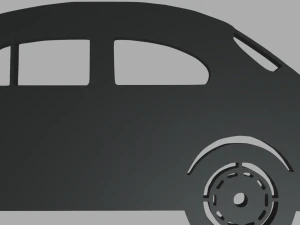 Volkswagen Beetle 1300 1965 Key Ring 3D Print Model