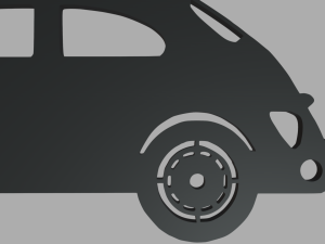 Volkswagen Beetle 1300 1965 Key Ring 3D-Druckmodell