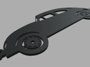 Volkswagen Beetle 1300 1965 Key Ring 3D Print Model