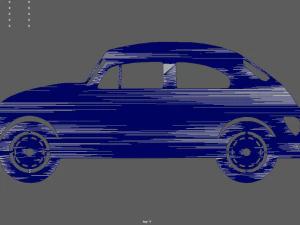 Volkswagen Beetle 1300 1965 Key Ring 3D Print Model