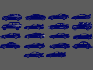 Car Key Rings Pack 01 3D Print Model