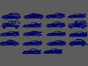 Car Key Rings Pack 01 3D Print Model
