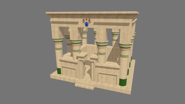 Low Poly Egyptian Temple 02 3D मॉडल .c4d .max .obj .3ds .fbx .stl .blend 