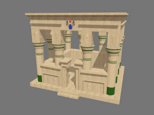 Templo Eg&iacute;pcio Low Poly 02 Modelo 3D