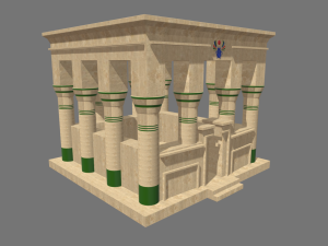 Low Poly Egyptian Temple 02 3D मॉडल