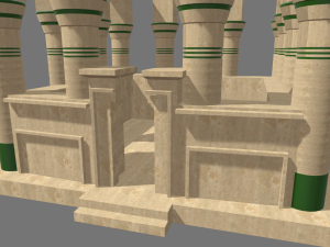 Low Poly Egyptian Temple 02 3D मॉडल