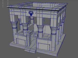 Low Poly Egyptian Temple 02 3D मॉडल