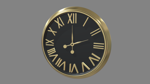 Modern Luxury Clock 01 3D Model .c4d .max .obj .3ds .fbx .stl .blend
