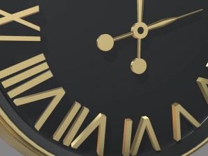 Modern Luxury Clock 01 3D Model