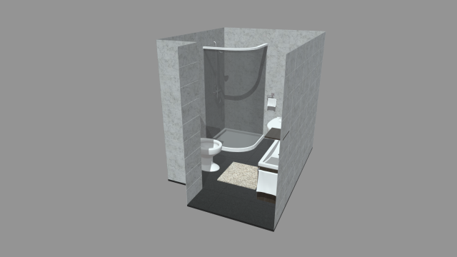 Bathroom 01 Modelo 3D .c4d .max .obj .3ds .fbx .stl .blend 