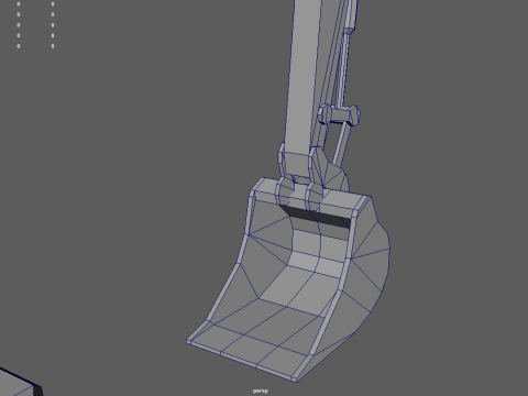 Low Poly Excavator 01 3Dモデル