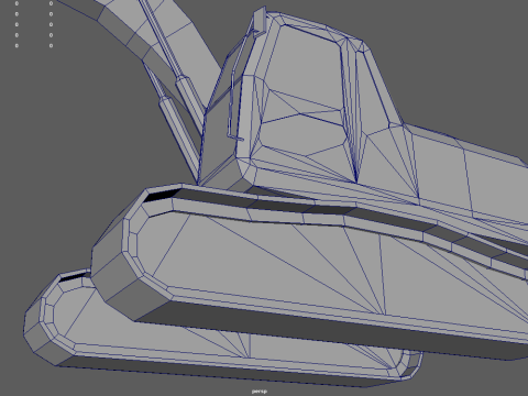 Low Poly Excavator 01 3Dモデル