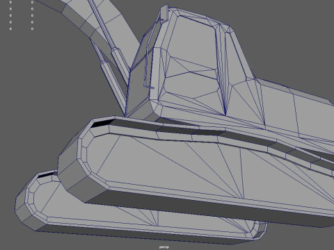 Escavadeira Low Poly 01 Modelo 3D