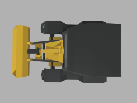 Low Poly Compact Loader 01 3D Model