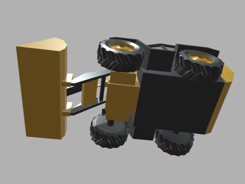 Low Poly Compact Loader 01 3D 모델