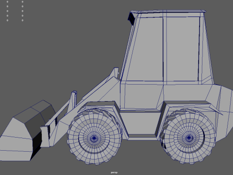 Low Poly Compact Loader 01 3D 모델