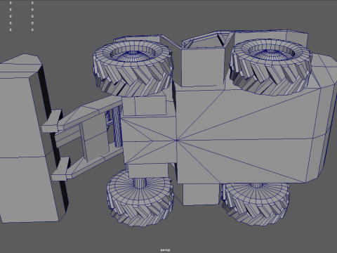 Low Poly Compact Loader 01 3D 모델