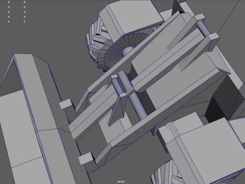 Low Poly Compact Loader 01 3D 모델