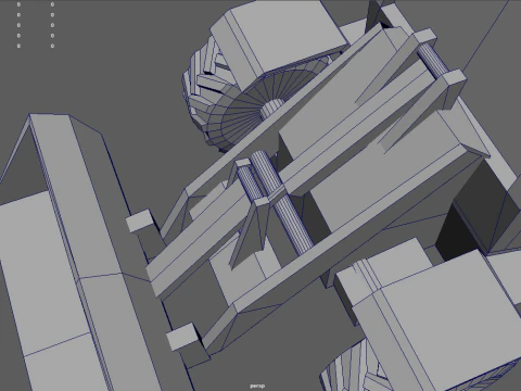 Low Poly Compact Loader 01 3D Model