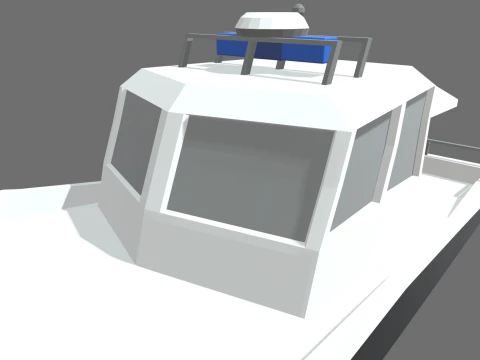 Barco policial de baja poli 01 Modelo 3D