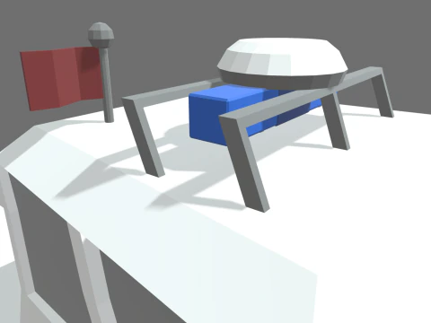 Barco policial de baja poli 01 Modelo 3D