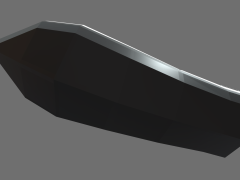 Low Poly Police Boat 01 Model 3D