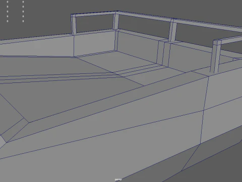 Barco policial de baja poli 01 Modelo 3D