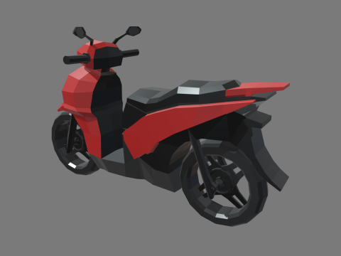 Low Poly Motorbike 04 3D 模型