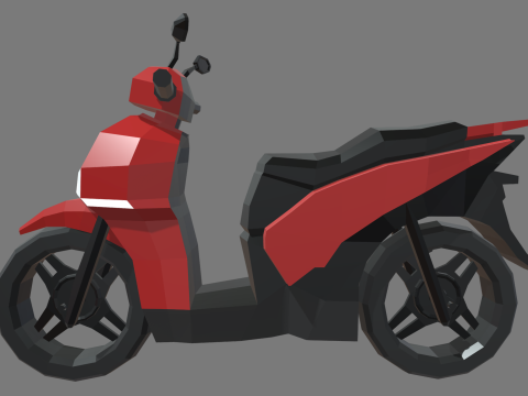 Low Poly Motorbike 04 3D 模型