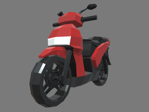 Low Poly Motorbike 04 3D 模型