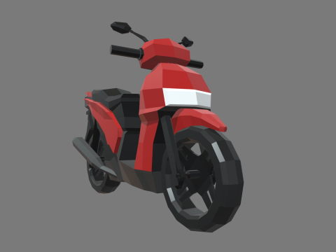 Low Poly Motorbike 04 3D 模型