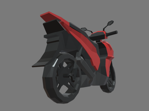 Low Poly Motorbike 04 3D 模型