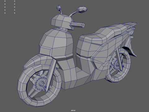 Low Poly Motorbike 04 3D 模型