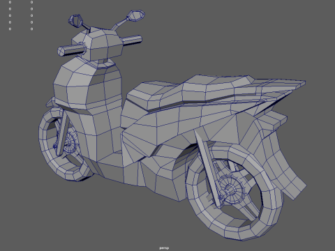 Low Poly Motorbike 04 3D 模型